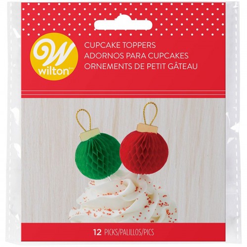 Toppers Bolas Natal Honeycomb